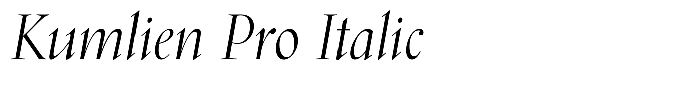 Kumlien Pro Italic